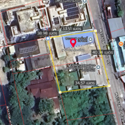 ขายที่ดิน พระราม 9 ซอย 57 | 338 ตร.วา ผัง ย.5 หน้ากว้าง 40 ม.