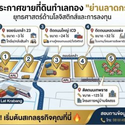 รวมประกาศขายที่ดินลาดกระบัง 1-242 ไร่ ทำเลทองใกล้สุวรรณภูมิ